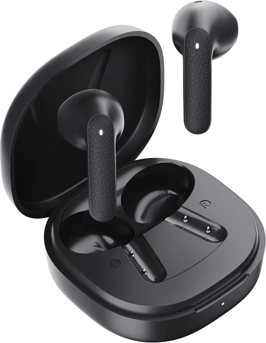 Kufje TWS QCY T41, Bluetooth 5.4, deri 35h me kuti, Low Latency 68 ms, IPX4, USB-C, të zeza