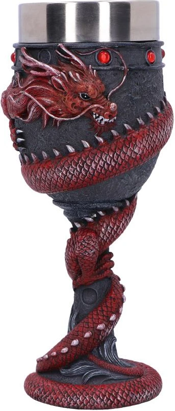 Kupë Nemesis Now Dragon Coil 20 cm, e kuqe