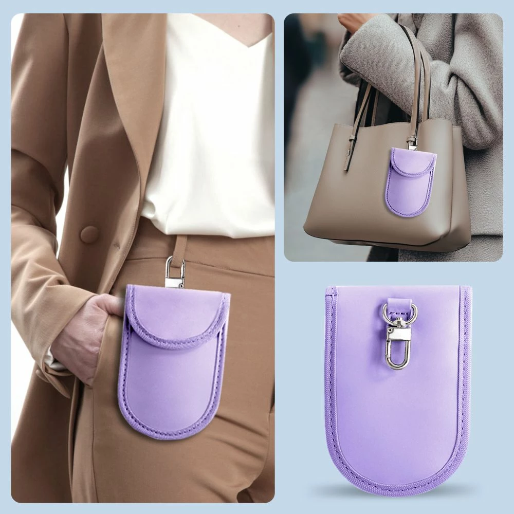 Mbështjellës çelësi makine Tech-Protect KLR100, bllokim RFID, vjollcë