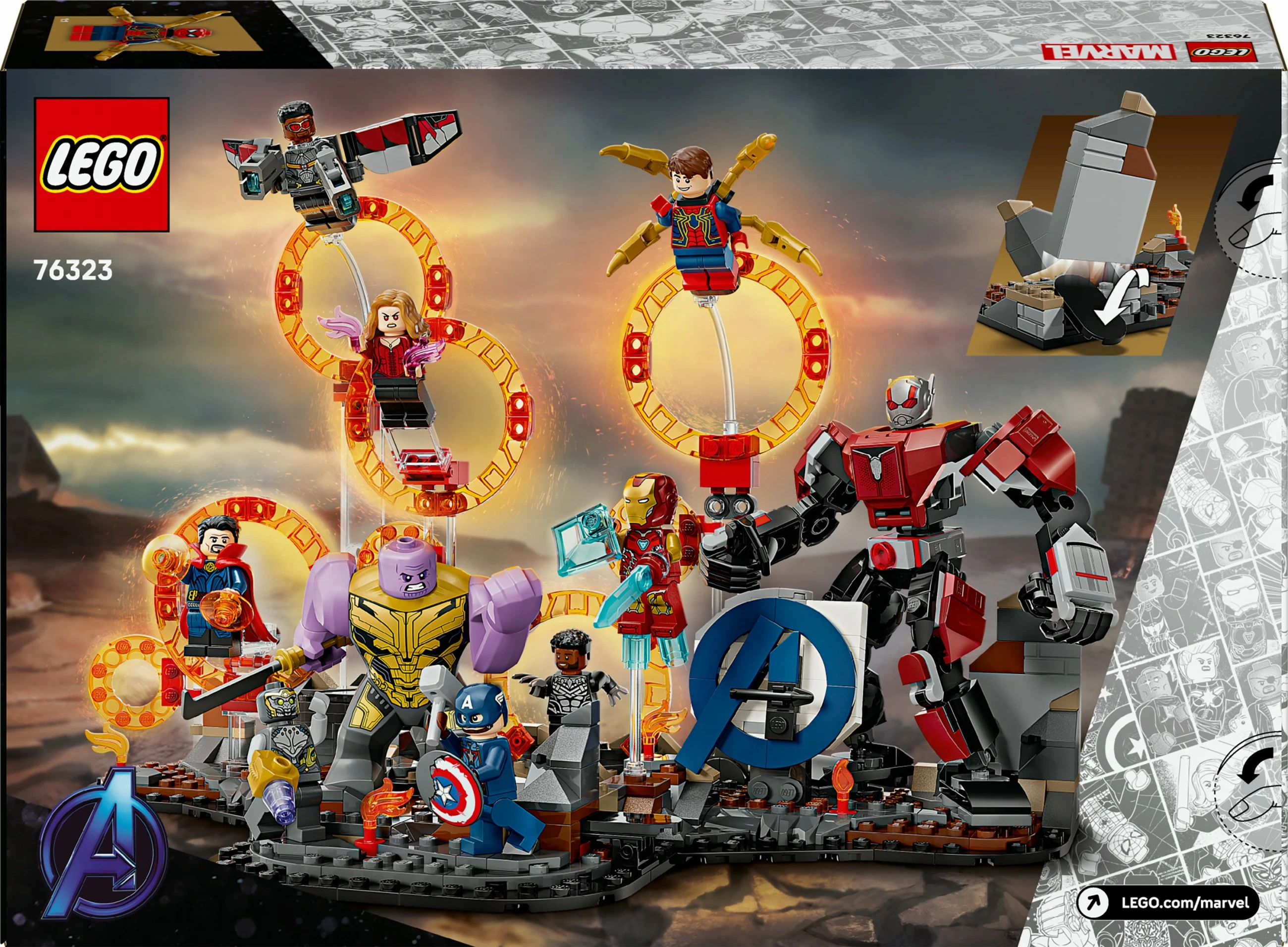 Set ndërtimi LEGO Marvel Avengers: Endgame Final Battle 76323, 621 pjesë, multikolor