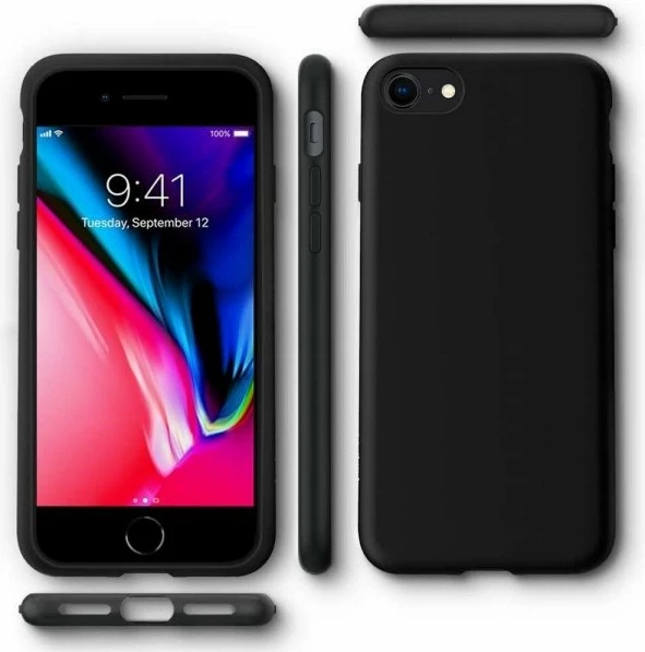 Mbështjellës Spigen Liquid Crystal MPN 11956 për iPhone SE (2020)/iPhone 7/iPhone 8, i zi