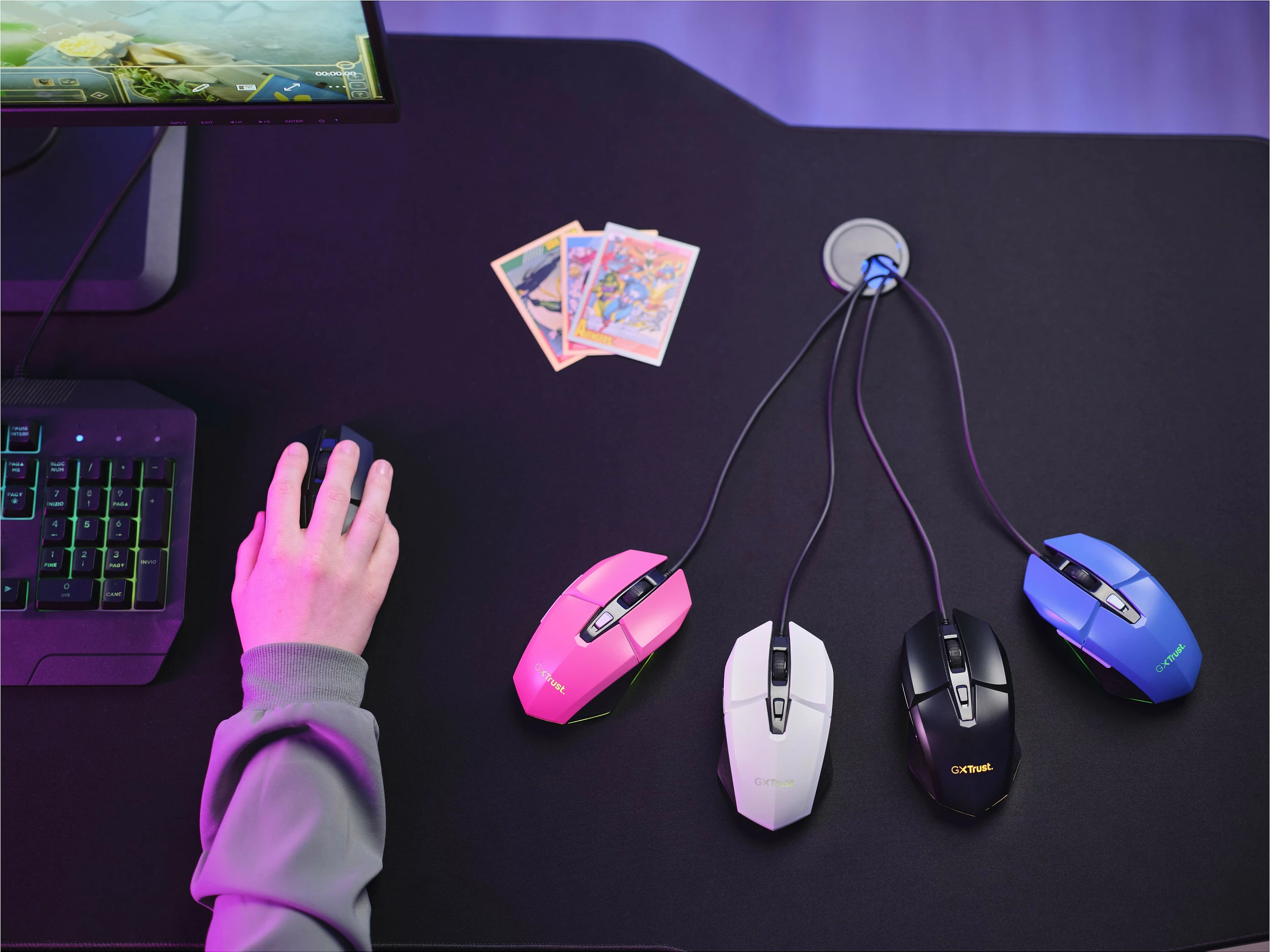 Maus gaming Trust GXT 109 Felox, 6400 DPI, USB-A, i zi