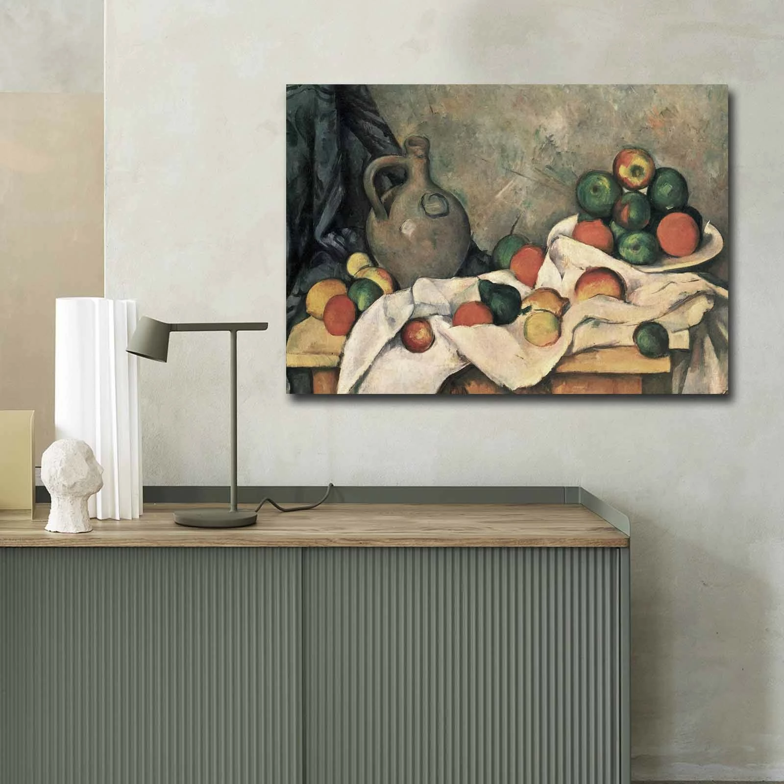 Pikturë dekorative në kanavacë, Rideau, Cruchon et Compotier, shumëngjyrëshe, 70x100cm, kornizë druri