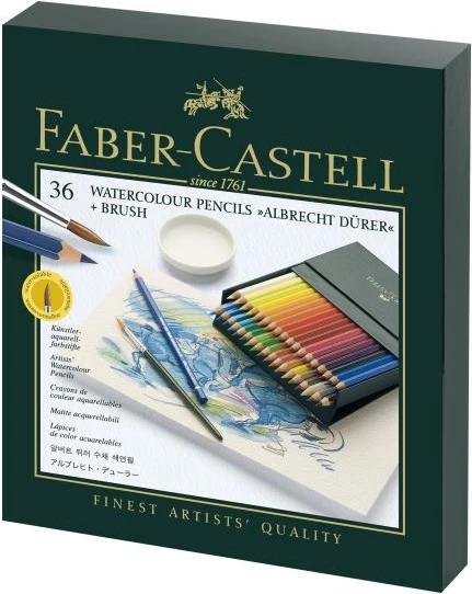 Set lapsash akuarel Faber-Castell Albrecht Dürer FC-117538, 36 copë + brush, multikolor