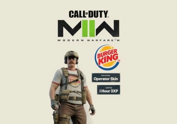CoD Call of Duty: Modern Warfare 2 & 3 - Burger King Skin + 1 Hour 2XP DLC EN Global