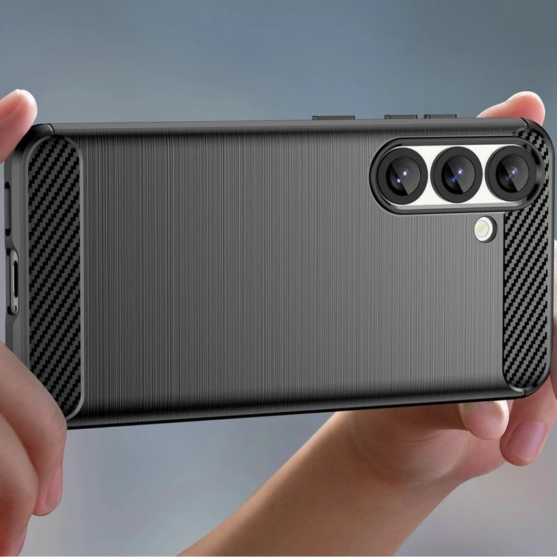 Kapak telefoni Hurtel Carbon Case për Xiaomi Redmi Note 14 5G, i zi