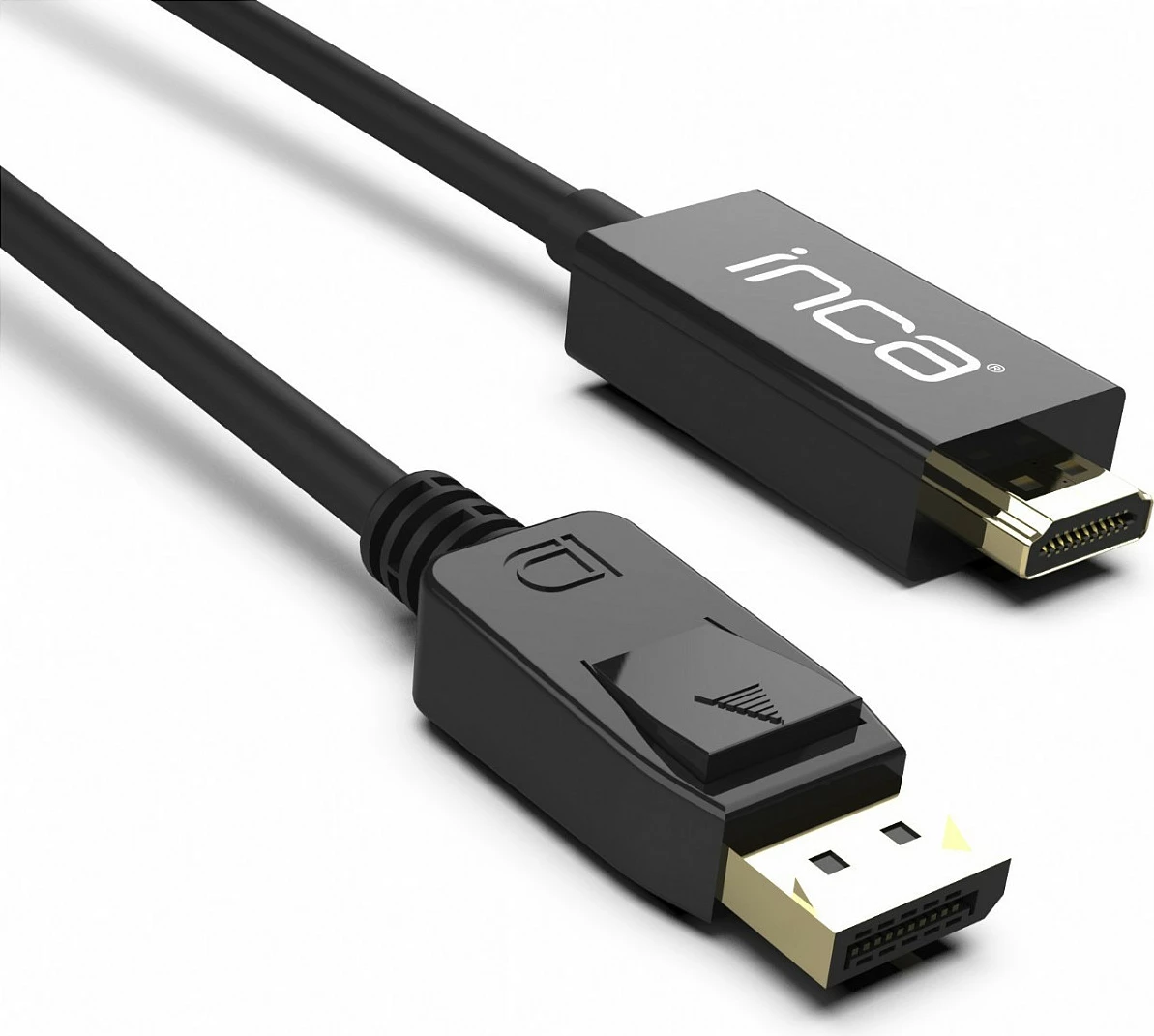 Kabllo INCA DisplayPort në HDMI, 1.8 m, 10.2 Gbit/s, e zezë