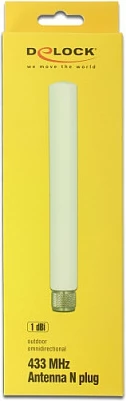 Antena DeLOCK 89638, 433 MHz, N-type male, 1.45 dBi, omni, e bardhë