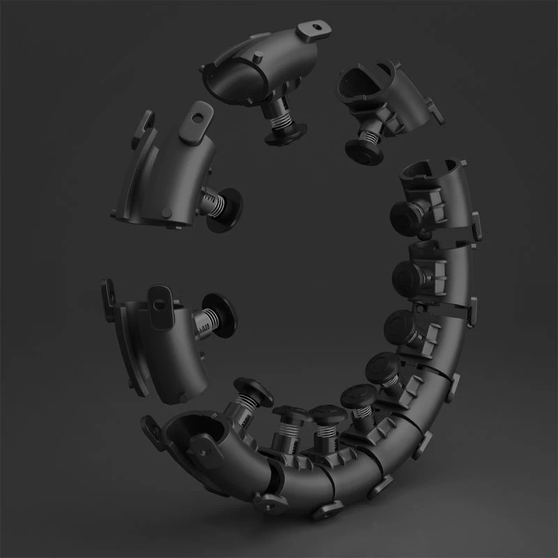 Set hula hop HMS HHW12 me peshë dhe rrip BR163, të zi, plus size