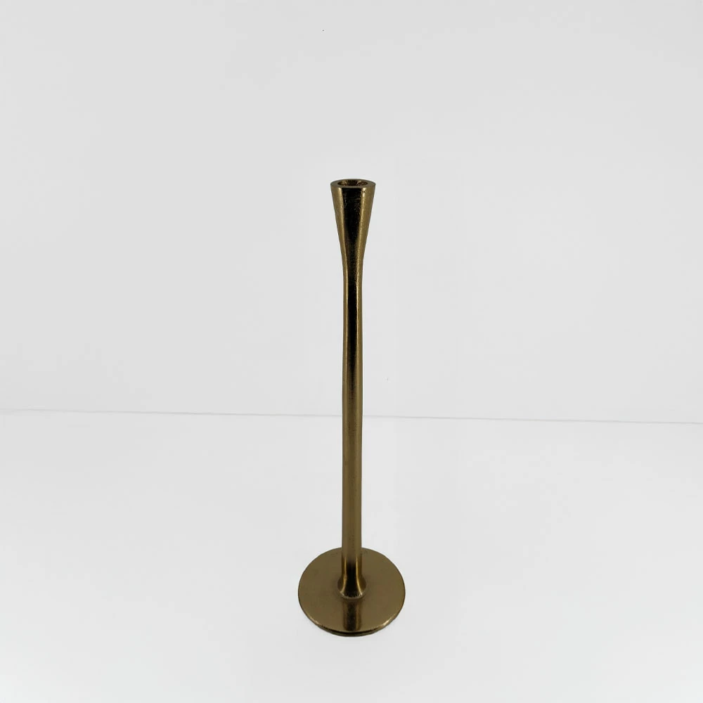 Mbajtëse qirinjsh STELLA, alumin, ngjyrë ari, 11x11x42 cm