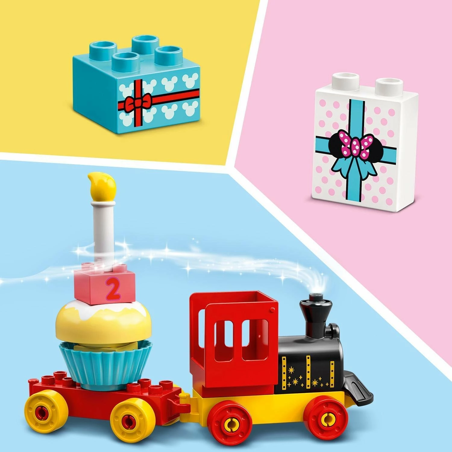 Set LEGO DUPLO Disney tren ditëlindjeje Mickey Mouse & Minnie Mouse 10941, 22 pjesë