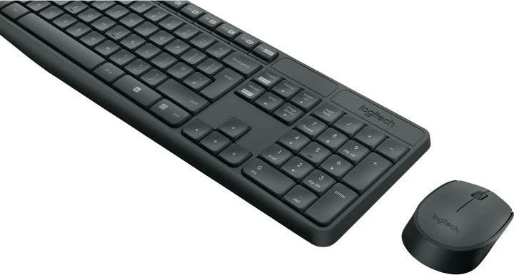 Set tastierë maus, Logitech MK235, wireless, US layout, USB 2.0, me mbajtëse shuplake, set