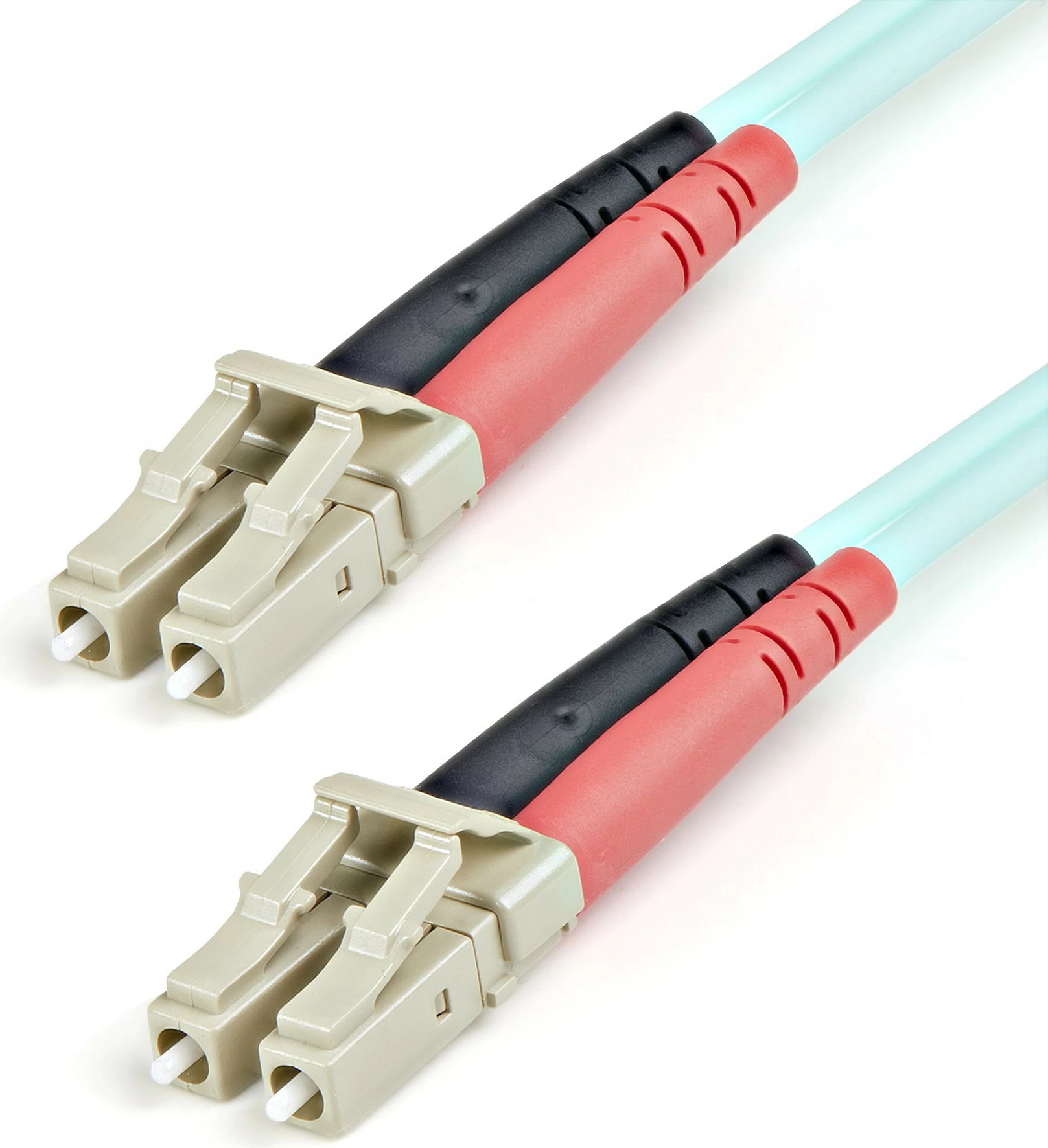 Kabllo fibra optike StarTech LC-LC OM3, 1m, 100Gbps, LSZH, Aqua