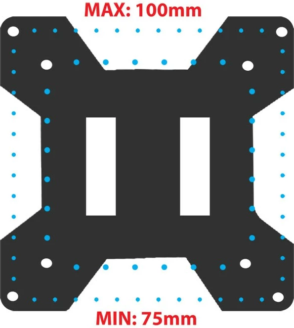 Mbajtës monitori Esperanza ERW019, 17-27‘’, i zi