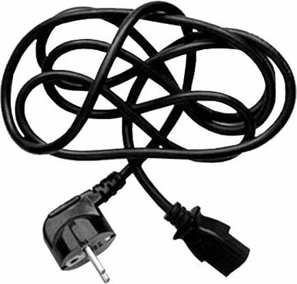 Kabllo rryme Logo 65923 Schuko (CEE7) në C13, 2 m, me prizë të këndshme, e zezë