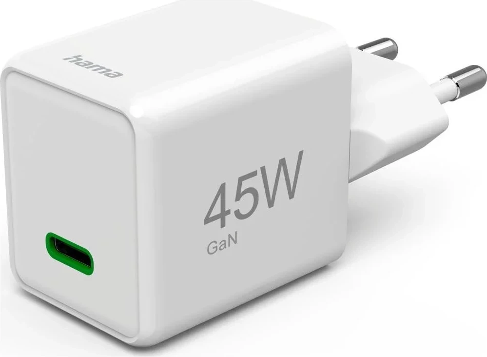Karikues rrjeti Hama supermini 45W GaN PD/QC 1x USB-C, bardhë