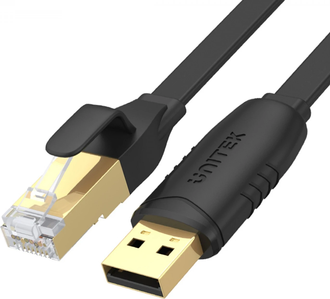 Kabllo Unitek RJ-45 në USB-A 1.8m, e zezë