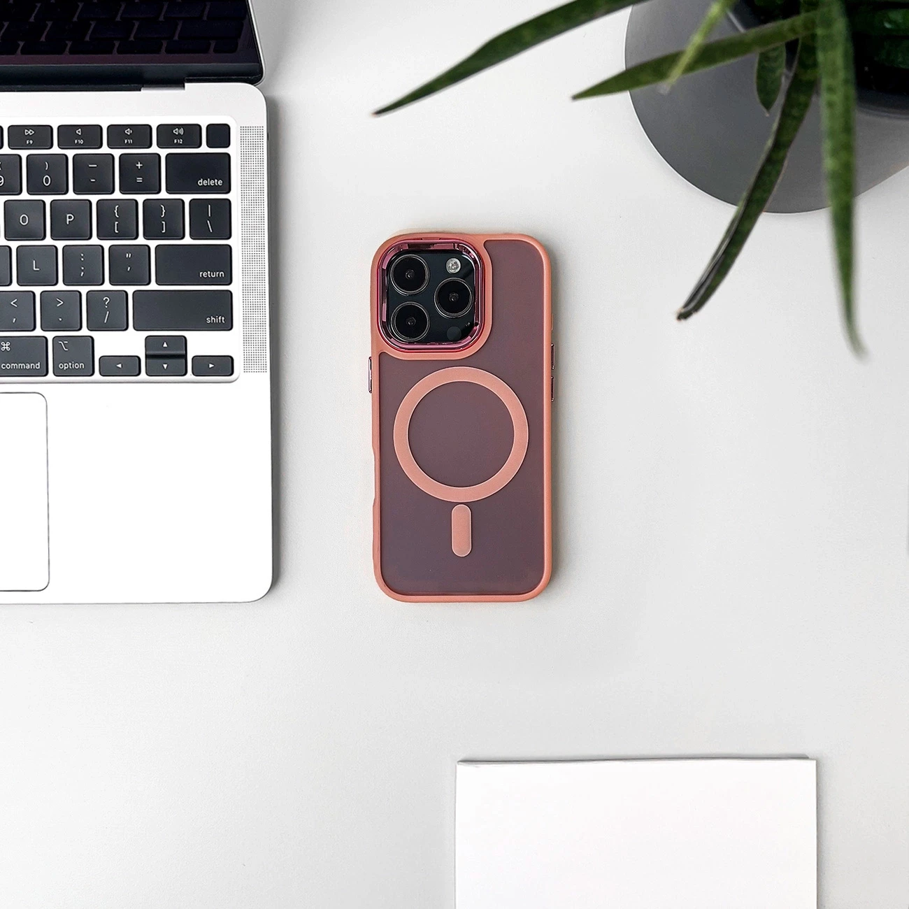 Mbështjellës Hurtel Glitter Case MagSafe për iPhone 17 Pro, Rozë