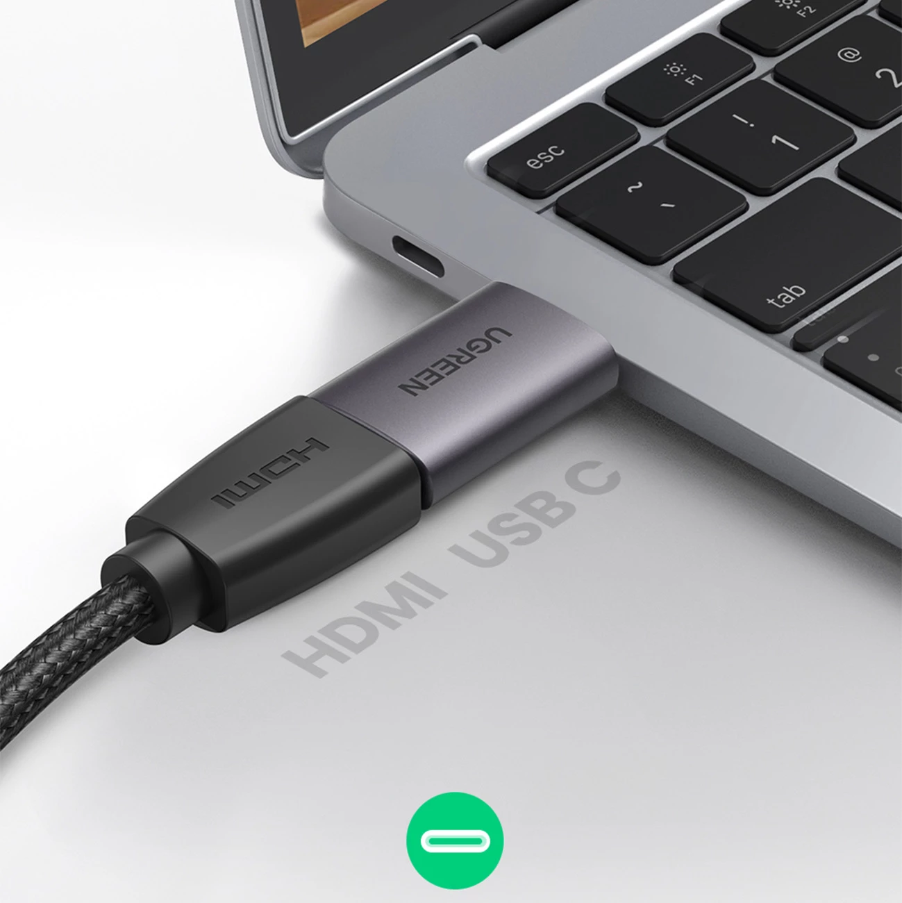 Adapter USB-C në HDMI Ugreen US320, 4K, Gri