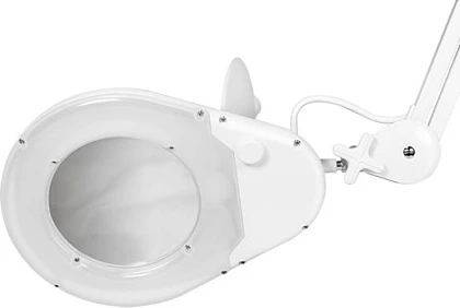 Lampë zmadhimi LogiLink, me kapëse tavoline, 5 dioptri, 56 LED 9W, e bardhë
