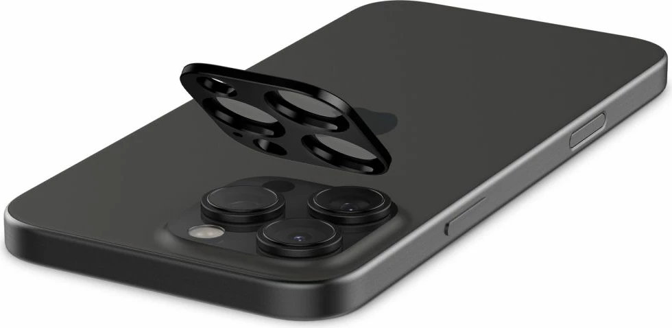 Mbrojtës lentesh kamere Spigen Optik.TR (xham i temperuar 9H) për iPhone 14 Pro/14 Pro Max/15 Pro/15 Pro Max/16 Pro/16 Pro Max, zi, 2 copë