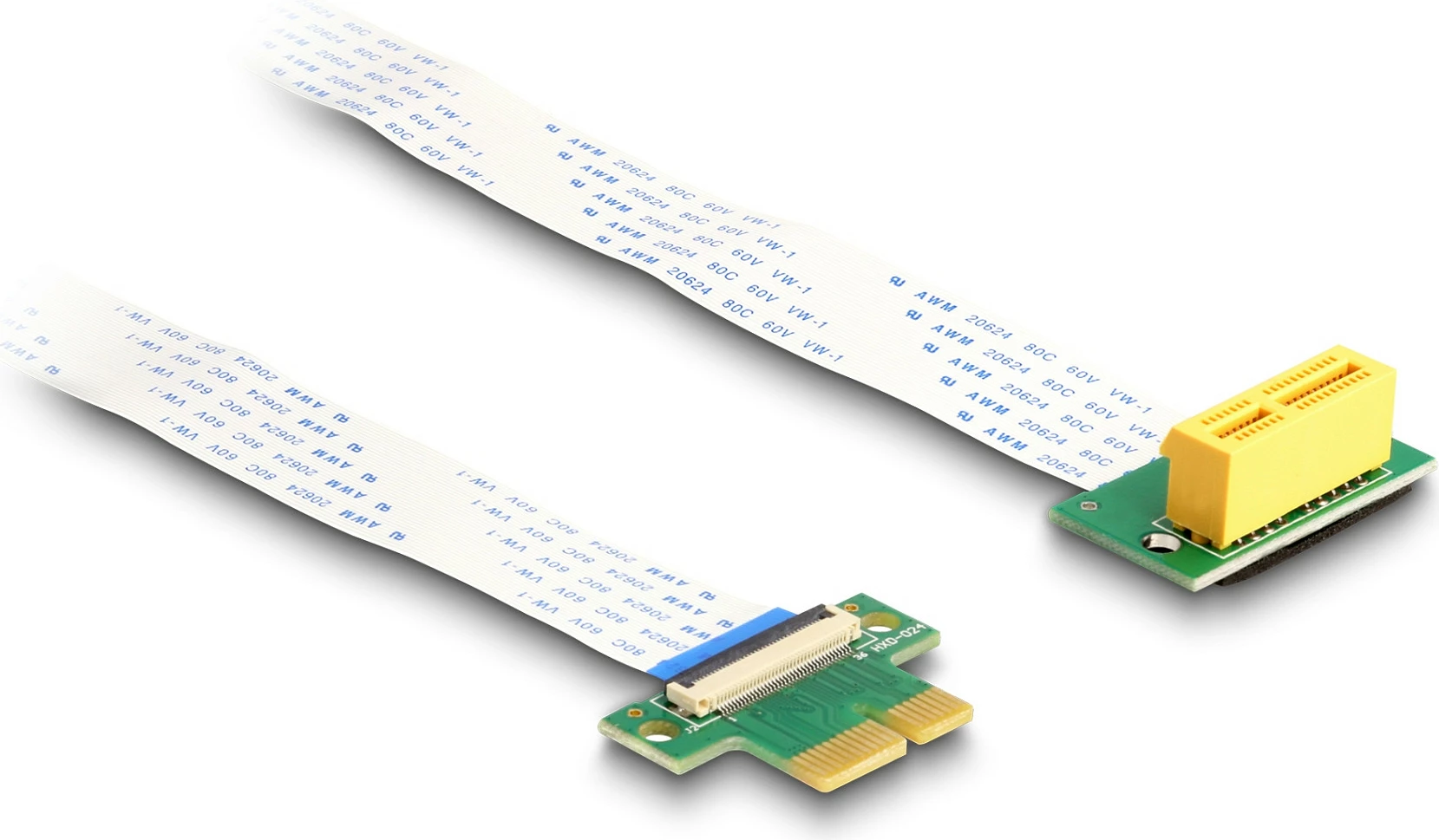 Kartë riser DeLOCK PCIe x1 në PCIe x1, 15 cm, 90°, e bardhë