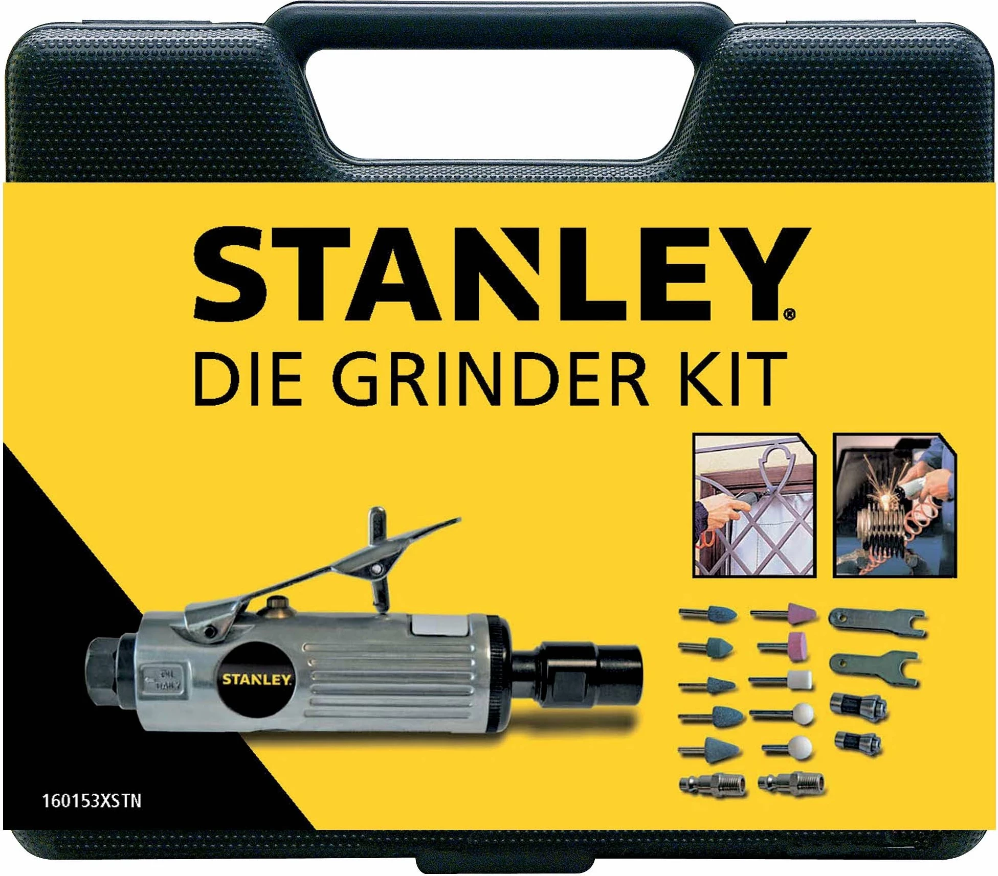 Set pneumatik mulli (die grinder) Stanley 160153XSTN, 17 copë