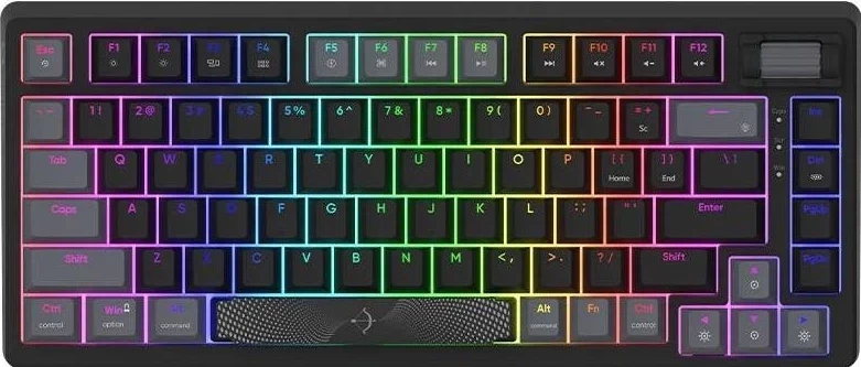 Tastierë Aqirys ADARA MINI LE, RGB, 81 taste, black-grey