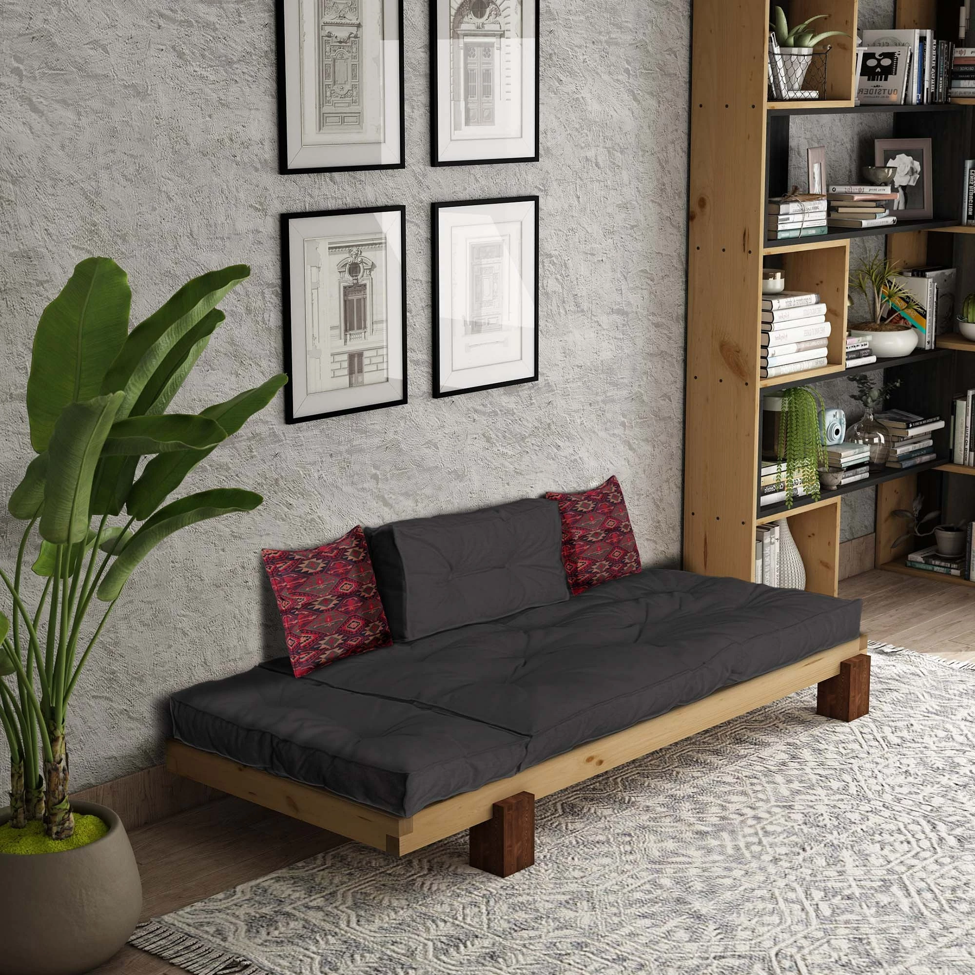 Lounger Atelier del Sofa, natyral dhe antracit, CPT8371-200
