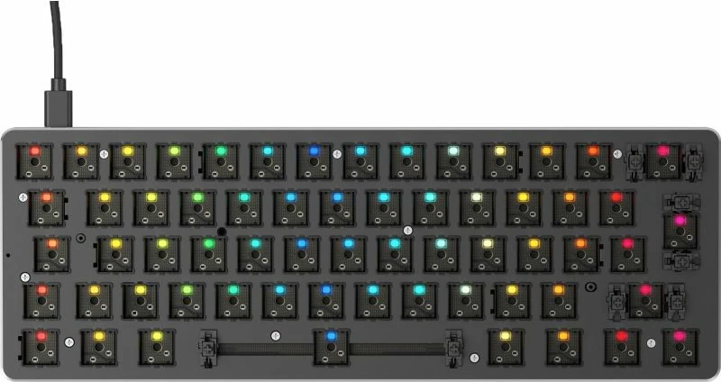 Tastierë mekanike gaming Glorious GMMK-COMPACT-RGB, e zezë