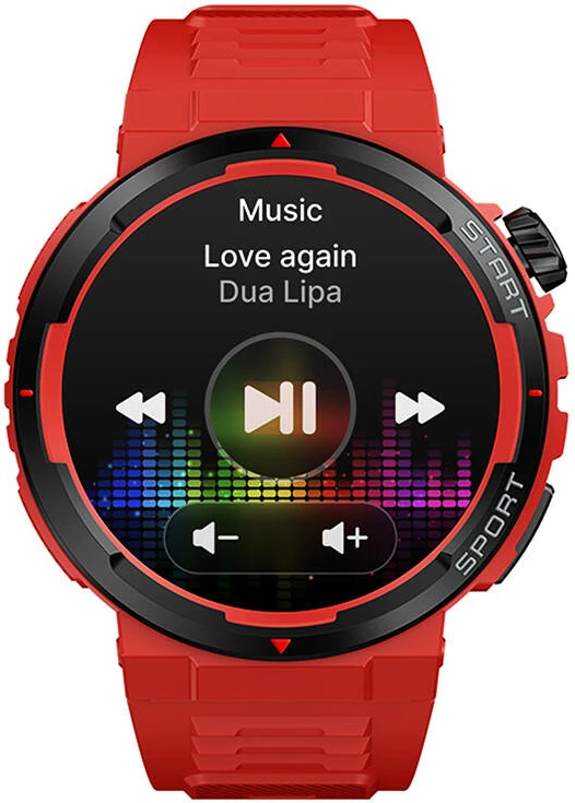 Smartwatch Zeblaze Ares 3 Plus, 1.43" AMOLED, i kuq