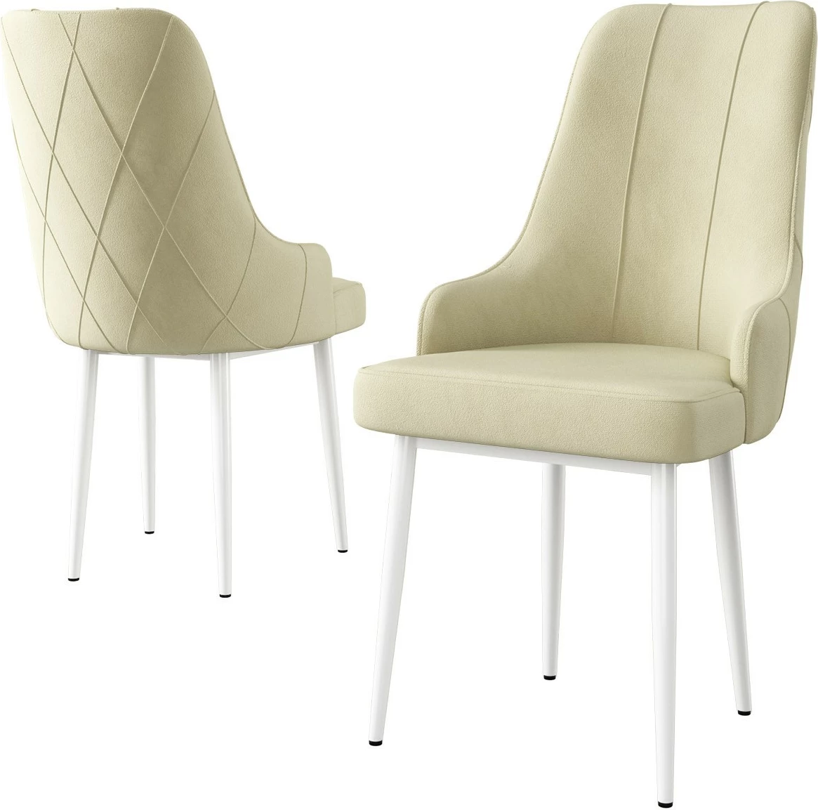 Set karrigesh (6 copë), Hanah Home Trex, krem dhe e bardhë