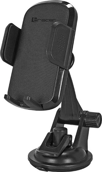 Mbajtës telefoni për veturë, Tracer U07, gjerësi 55–98 mm (deri 7"), krah 110 mm, thithëse silikoni, rrotullim 360°, e zezë