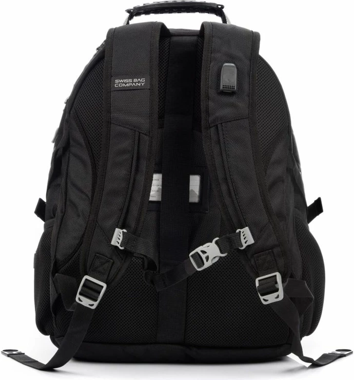 Çantë shpine Swissbags, unisex, e zezë