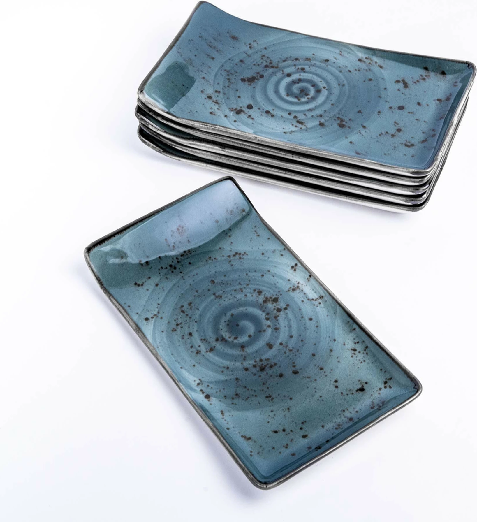 Pjatë servimi Fine Dine Arando 215x120 mm, gri, set 6 copë