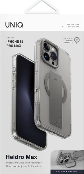 Mbështjellës UNIQ Heldro Max Magclick për iPhone 16 Pro Max, Transparent