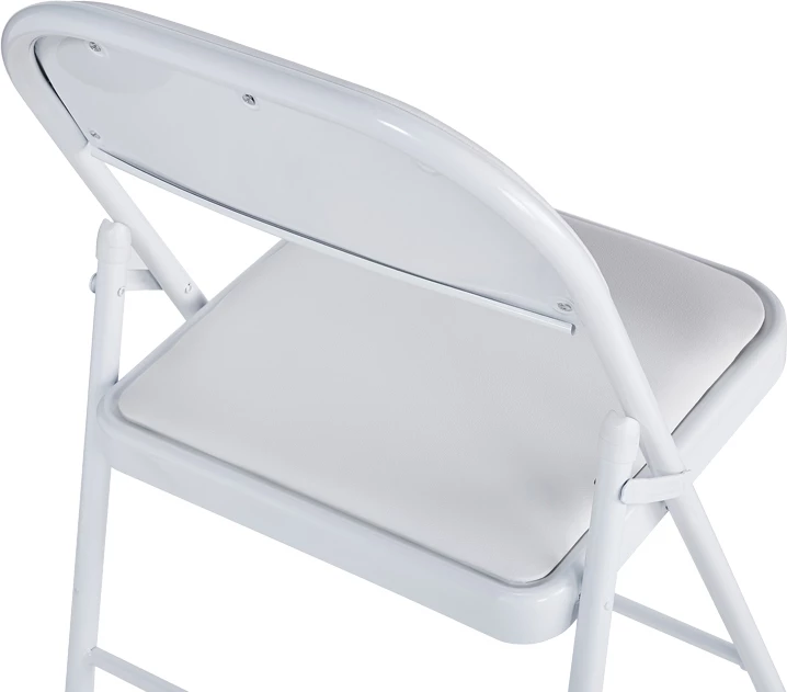 Karrige palosëse Niro, pu dhe metal, ngjyrë e bardhë, set prej 4 copash, 46x46x79cm