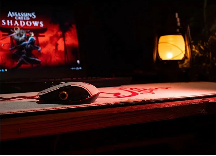 Maus gaming LEXIP x Ubisoft Assassin's Creed Shadows, 12000 DPI, USB Type-A, për dorë të djathtë, zi/ari/kuqe/bardhë
