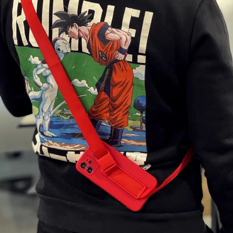 Kapak telefoni me litar Hurtel për iPhone 12, kaltër [Ngjyra: Kaltër]
