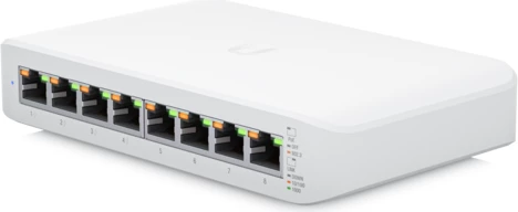 Switch Ubiquiti UniFi USW-Lite-8-POE 8-port Gigabit, 4x PoE+ 802.3af/at, 52W, i bardhë