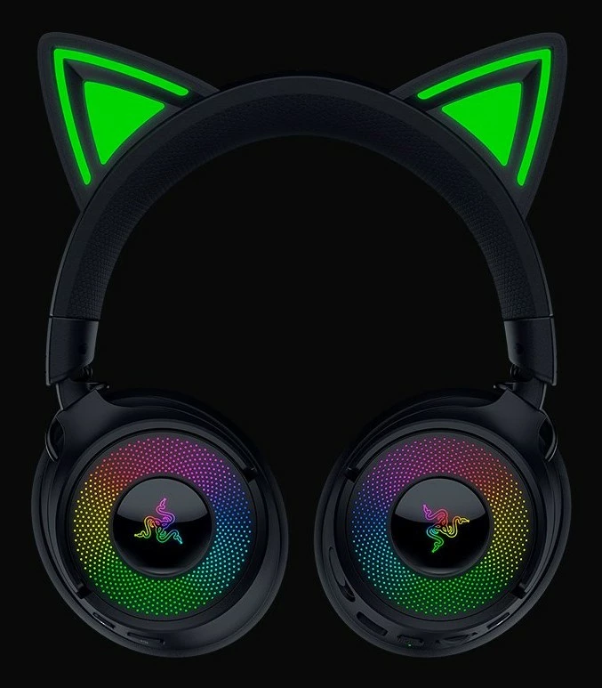 Kufje Razer Kraken Kitty V3 Pro, wireless, RGB, e zezë