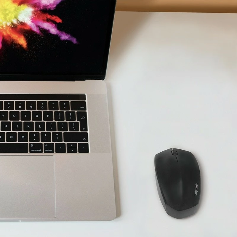 Maus ergonomik pa kabllo LogiLink ID0191 1200 DPI 2.4GHz/Bluetooth 4.2, e zezë