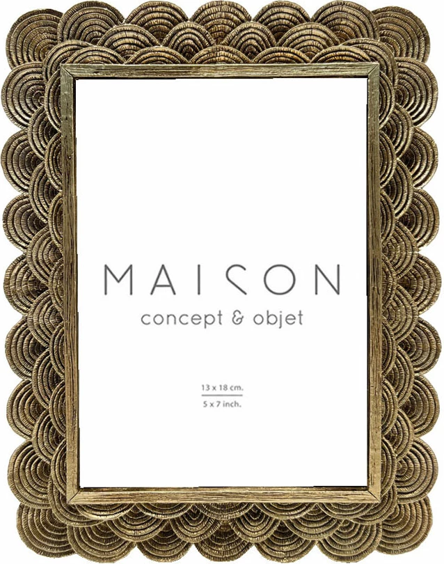 Kornizë fotografish Becali, polirezine, ngjyrë ari, 18x2x23 cm