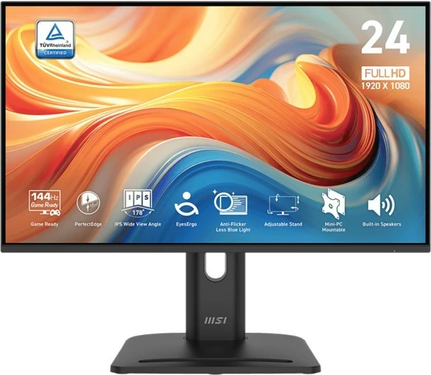 Monitor, MSI, PRO MP245PG E14, 23.8", IPS LED FHD 1920x1080, 144Hz, i sheshtë, zi