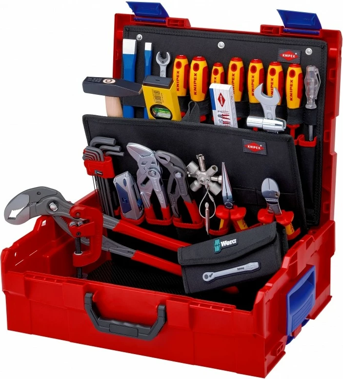 Kasë veglash Knipex 00 21 19 LB S, 52 vegla, e zezë/metalik/e kuqe/e verdhë