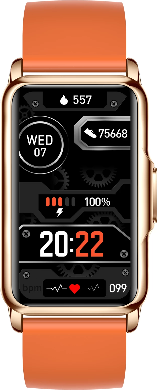 Smartwatch Moye Kronos Fit Buddy 1.47\" IP67 Bluetooth 5.0, portokalli