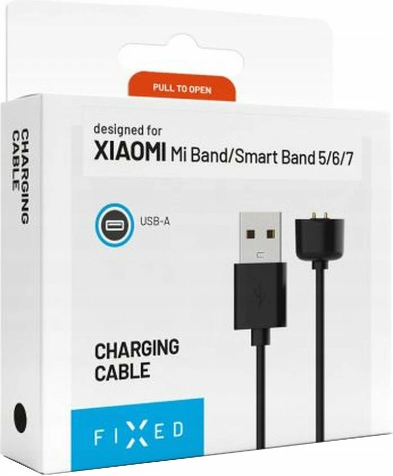 Kabllo karikimi USB-A Fixed FIXDW-989 1 m për Xiaomi Mi Band/Smart Band 5/6/7, e zezë