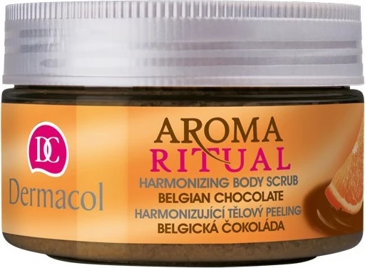 Skrab trupi për femra Dermacol Aroma Ritual Harmonizing Belgian Chocolate, 200g