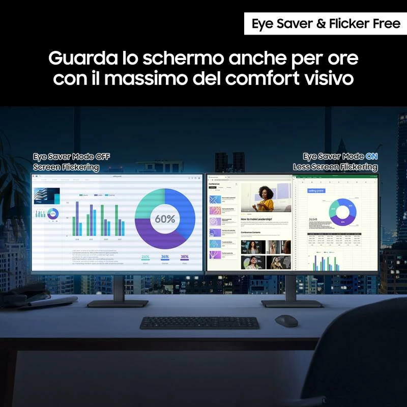 Monitor Samsung LS24D300GAUXEN 24" IPS 100 Hz, e zezë