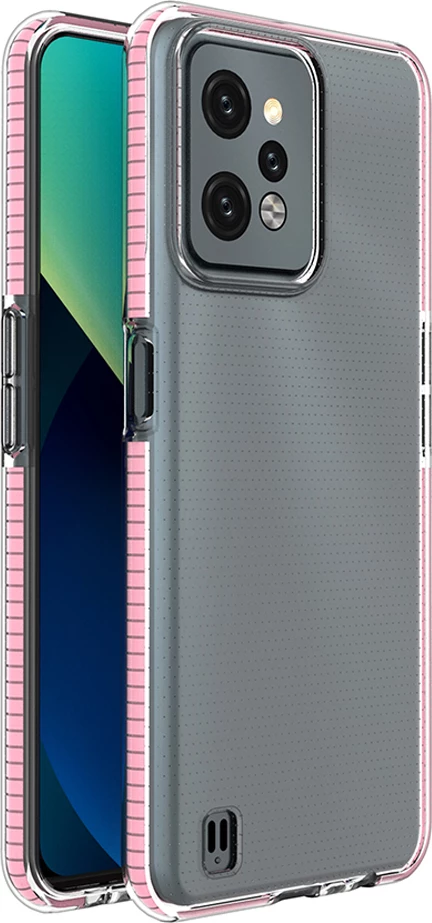 Mbështjellës Hurtel Spring Case për Realme C31, TPU, Rozë e lehtë